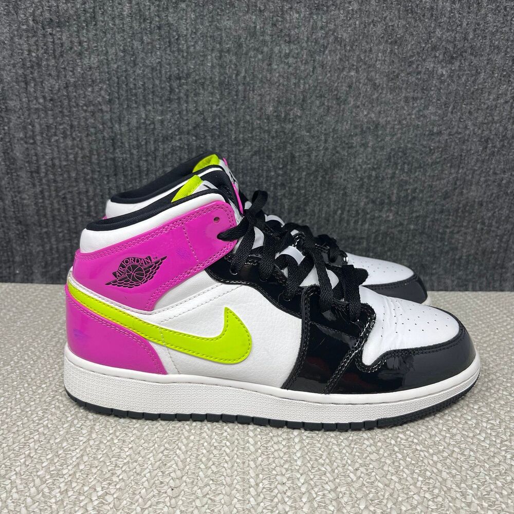 Nike Air Jordan 1 Mid SE Cyber Active Fuchsia Patent Women’s 8.5 7Y CZ9835-100